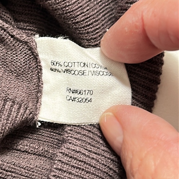 ANTHROPOLOGIE GUINEVERE BROWN BUTTON UP SCALLOPED SWEATER SIZE L - Picture 9 of 13